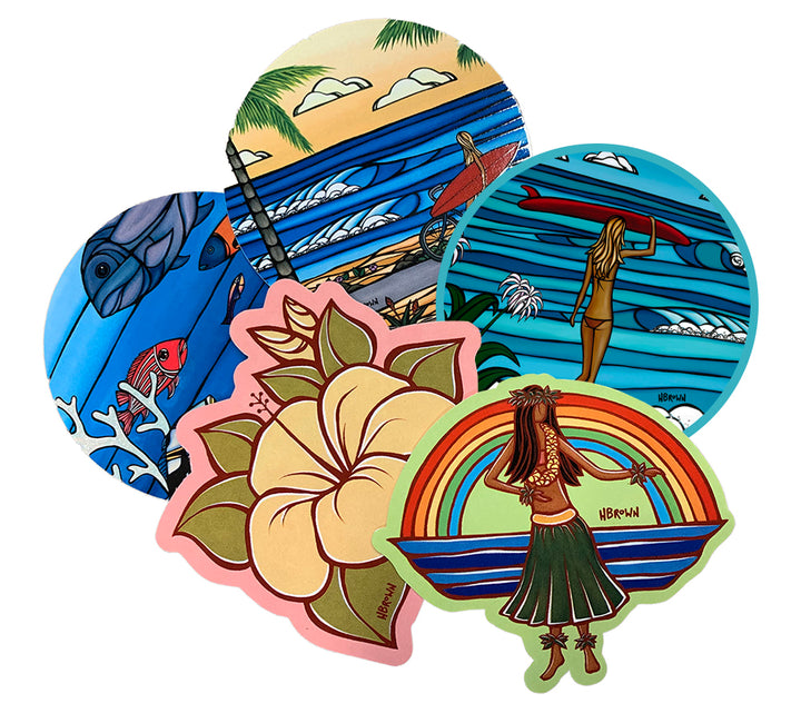 Heather Brown Sticker Pack A