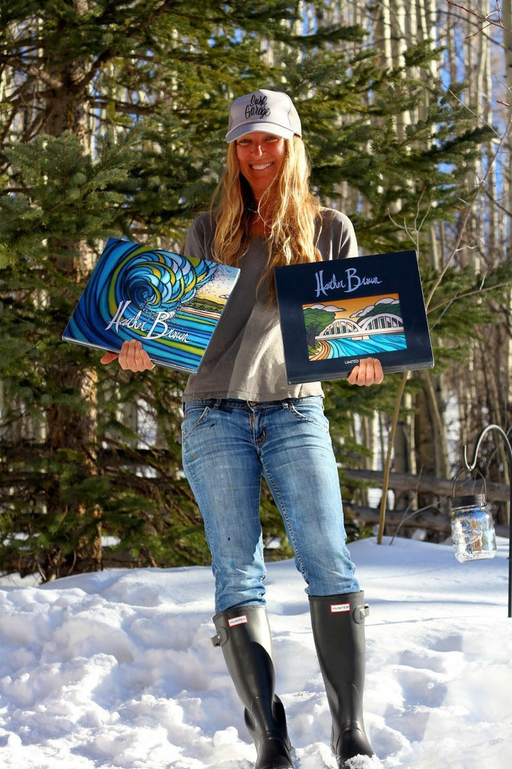 Heather Brown with a copy of her limited edition Art Book and Slip Cover