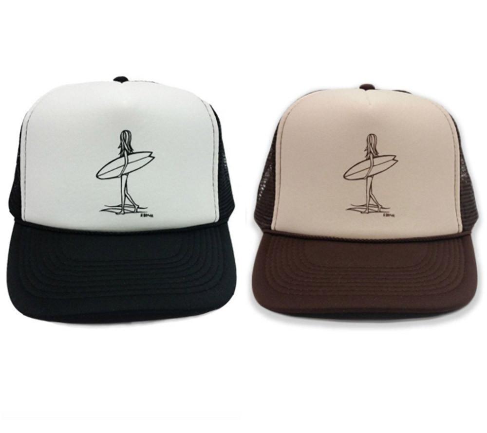 Surfer Girl Trucker Hat Hawaii Surf Artist Heather Brown Heather