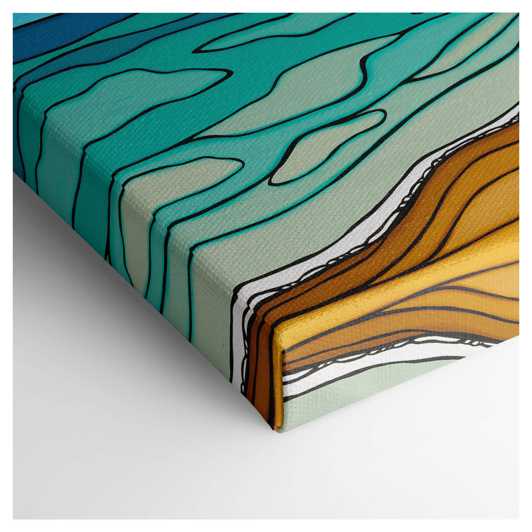 Teal hued ocean by Hawaii surf artist Heather Brown