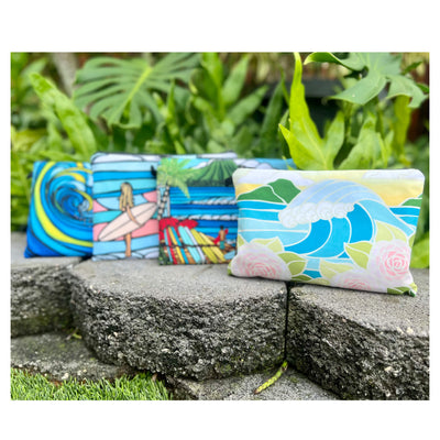 colorful beach clutch from Heather Brown Art
