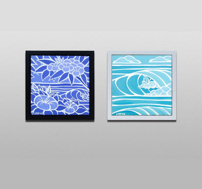Individual prints, "Shades of Hawaii" with Classic Black and White Frames by Heather Brown