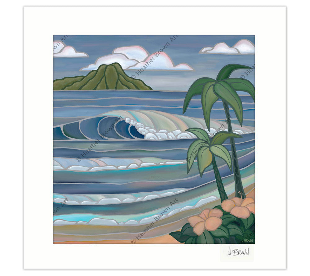 Heather Brown Twilight Paradise Matted Print